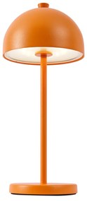 Candeeiro de mesa laranja com LED IP54 recarregável com estação de carregamento - Squirrel Moderno