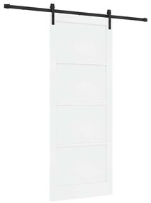 porta deslizante vidaXL com conjunto de acessórios branca 93x232 cm ma