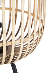 LED Candeeiro de pé inteligente rústico em vime com Wi-Fi A60 - Manila Rústico