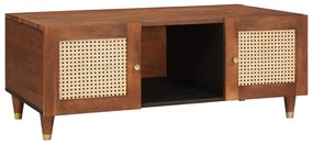 vidaXL Mesas de centro com prateleira com armazenamento com porta Castanho 100 x 54 x 40 cm