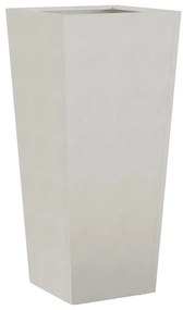 Vaso/floreira de jardim 2 pcs 35x35x75 cm aço inoxidável