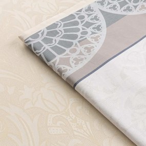 Toalhas de mesa anti nódoas 100% algodão - Wolly da Fateba: Cinzento 1 Toalha de mesa 180x400 cm