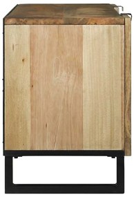 Armário de TV - 105 x 33,5 x 46 cm, Feito de Madeira Sólida de Manga