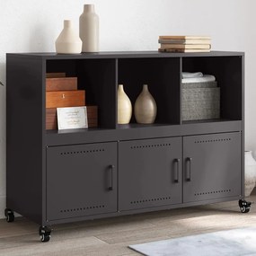 vidaXL Aparador 100,5x39x72 cm aço preto