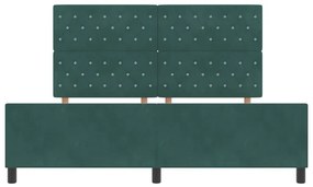 Cama vidaXL em Verde Escuro, 180x200 cm, Veludo