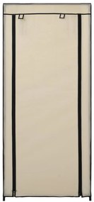 Sapateira com cobertura 58x28x106 cm tecido cor creme