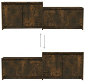 Móvel de TV 146,5x35x50 cm derivados de madeira carvalho fumado