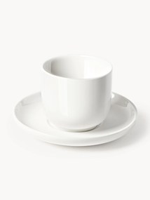 Chávenas de café expresso em porcelana com pires Nessa, 4 uni.