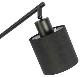 Candeeiro de tecto moderno preto 89,5cm ajustável 4 luzes - HETTA Moderno