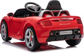 Carro elétrico para Crianças 12V de 2 a 5 anos Porsche 911 Carrera, Rodas de espuma EVA, Assento Couro ecológico e controlo remoto vermelho