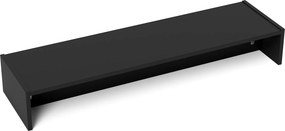 HOMCOM Elevador de ecrã para PC suporte de ecrã de 100 cm suporte de monitor com dois compartimentos, preto | Aosom Portugal