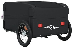 Reboque para bicicleta 45 kg ferro preto