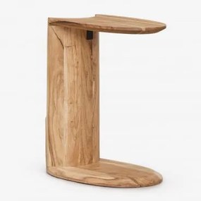 Pacote De 2 Mesas De Cabeceira 45x30 Cm Em Madeira Kenoly Castanho Acácia Rústico - Sklum