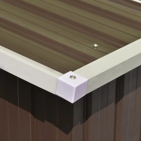 Abrigo de jardim 257x990x181 cm aço galvanizado castanho
