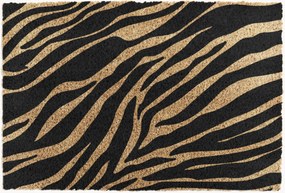 Tapete de entrada em coco Zebra