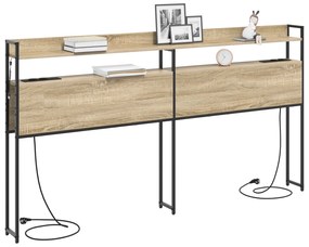 Cabeceira de armazenamento Carvalho sonoma 200 cm