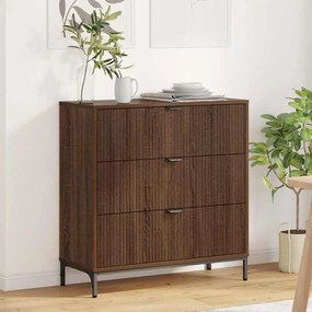vidaXL Buffet Carvalho castanho 79.5 x 33 x 82 cm Madeira processada