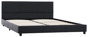Estrutura de cama 120x200 cm couro artificial preto