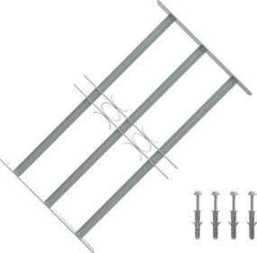 Grelha ajustável de segurança p/ janelas com 3 traves 500-650 mm