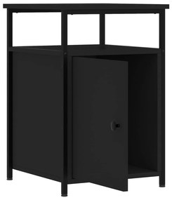 Mesas de cabeceira 2 pcs 40x42x60 cm derivados de madeira preto