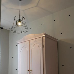 Candeeiro de suspensão retro preto 40 cm - Granny Frame