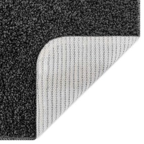 Tapete de Banho Retangular Cinza Escuro 70x120 cm Polipropileno Antide