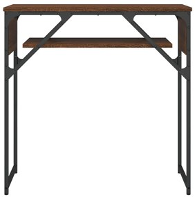 Mesa consola c/ prateleira derivados madeira carvalho castanho