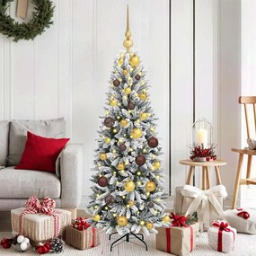 vidaXL Árvore de Natal Artificial com 150 LEDs Branco 120 cm