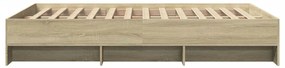 Estrutura cama s/ colchão derivados de madeira carvalho sonoma
