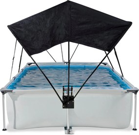 Piscina retangular Soft 300 x 200 x 65 cm com bomba de filtragem e cobertura - cinzenta