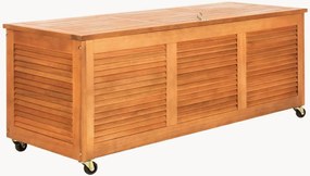 Caixa de arrumação para jardim em madeira de eucalipto com rodas Elina