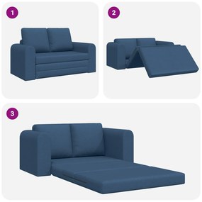 Sofá Cama 2 em 1 Azul 148x71x83 cm Tecido
