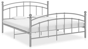 324978 vidaXL Estrutura de cama 140x200 cm metal cinzento