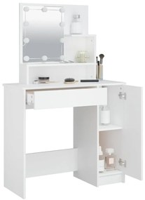 Toucador com LEDs 86,5x35x136 cm cor branco
