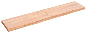 vidaXL Prateleira de parede 140x30x(2-4) cm carvalho tratado castanho