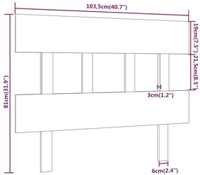 Cabeceira de cama 103,5x3x81 cm pinho maciço castanho mel