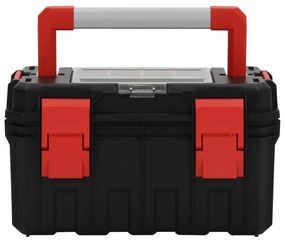 Caixa de ferramentas 45x28x26,5 cm preto e vermelho