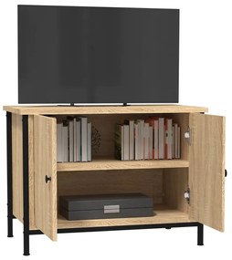 Móvel TV c/ portas 60x35x45 cm deriv. madeira carvalho sonoma
