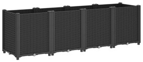 Vaso/floreira 160x40x53 cm PP preto