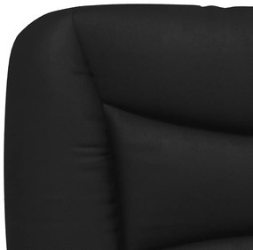 Cama com colchão 140x190 cm couro artificial preto