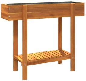 Canteiro elevado de jardim 90x30x75 cm madeira acácia maciça