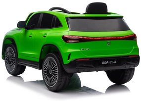 Carro elétrico para Crianças 12V 4x4 Mercedes Benz EQA 250 Rodas Espuma EVA, Assento couro ecológico Verde