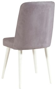 Conjunto de Mesa e Cadeiras Costa – Branco e Cinza – Mesa: 120x77x75 c
