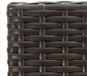 Bancos de bar 2 pcs vime PE castanho