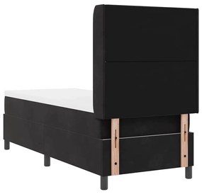 Cama Box Springs vidaXL com Colchão Preto 80x200 cm Veludo