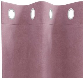 Cortinas blackout vidaXL com ilhós 2 pcs Veludo Rosa Escuro