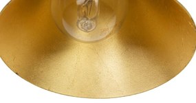 Candeeiro 4 luzes de parede ou teto em metal preto e dourado MERSEY IV Beliani