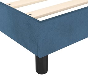 Estrutura de cama 200x200 cm veludo azul-escuro