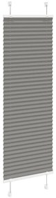 Antracite Plissada Cega 45x150 cm Largura Tecido 44,4 cm
