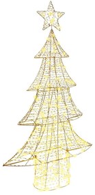 vidaXL Árvore de Natal com 160 LEDs Branco quente 150 cm PET